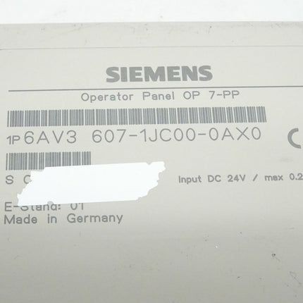 Siemens 6AV3607-1JC00-0AX0 / 6AV3 607-1JC00-0AX0 / OP7-PP Panel - Maranos.de