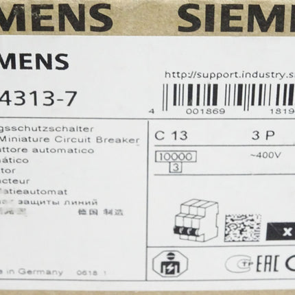Siemens Leitungsschutzschalter 5SY4313-7 / Neu OVP - Maranos.de