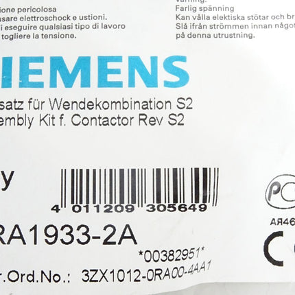 Siemens Bausatz für Wendekombination S2 3RA1933-2A / Neu OVP - Maranos.de