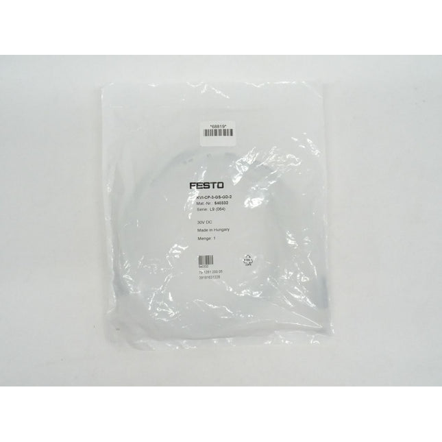 Festo 540332 Verbindungsleitung KVI-CP-3-GS-GD-2 / 30VDC / NEU-Versiegelt - Maranos.de