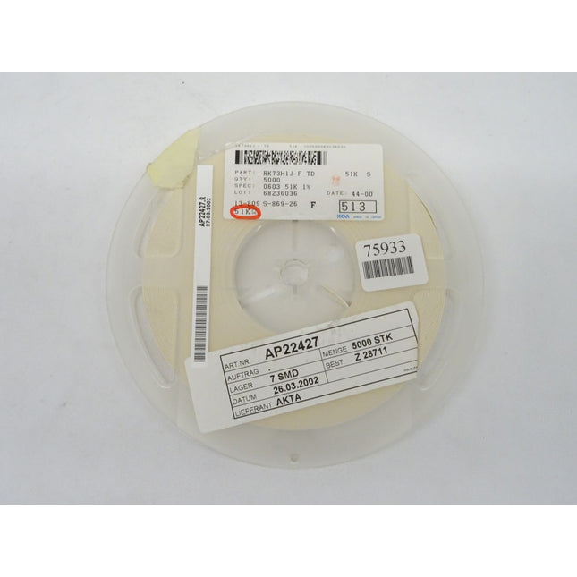 5000x KOA RK73H1J / 0603 51K Ohm Widerstände - Maranos.de