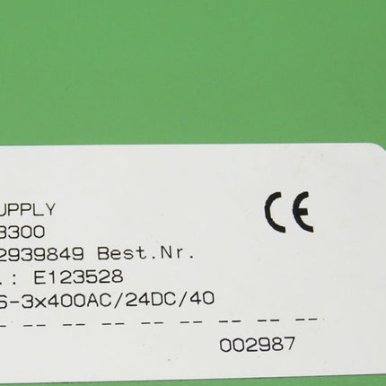 Phoenix Contact Power Supply 78-107-3300 / 2939849 Quint-PS-3x400AC/24DC/40 - Maranos.de