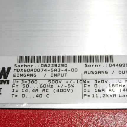SEW Movitrac Umrichter 7.5kW MC07A075-5A3-4-00 08272557 MC07A-00 08239452  MDX60A0074-5A3-4-00 08239290 - Maranos.de