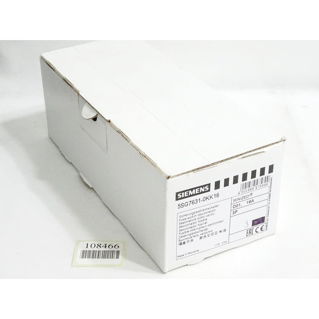 Siemens Sicherungslasttrennschalter 5SG7631-0KK16 / Inhalt:3 Stück / Neu OVP - Maranos.de