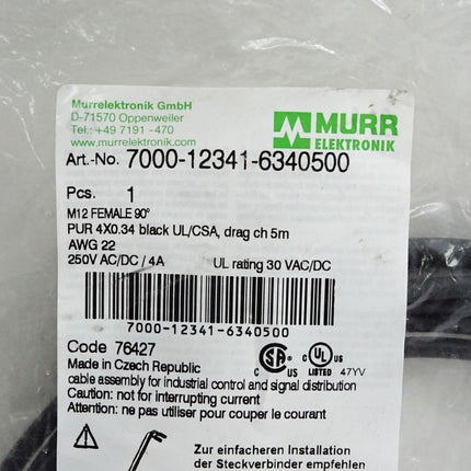 Murr Elektronik Signalleitung 7000-12341-6340500 / Neu OVP - Maranos.de