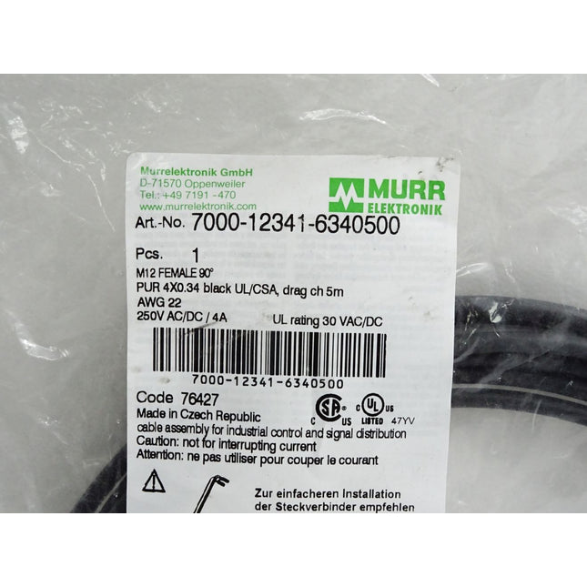Murr Elektronik Signalleitung 7000-12341-6340500 / Neu OVP - Maranos.de