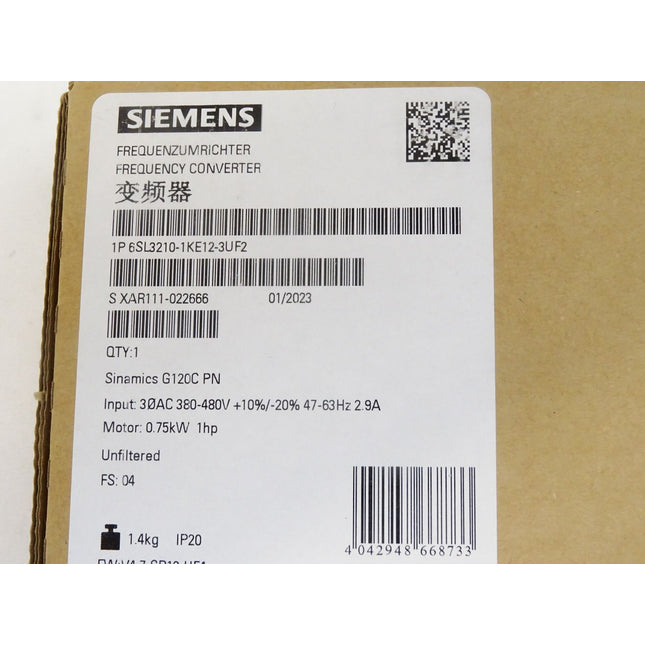 Siemens Sinamics G120C 6SL3210-1KE12-3UF2 6SL3 210-1KE12-3UF2 / Neu OVP - Maranos.de