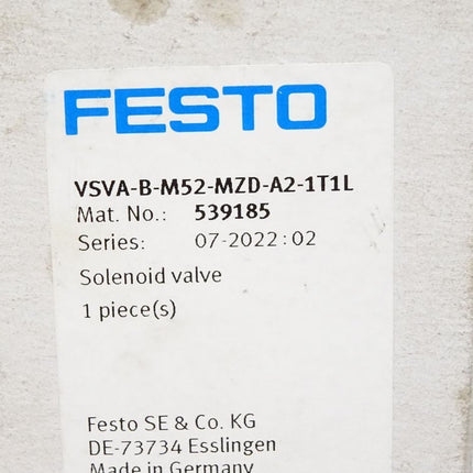 Festo Magnetventil VSVA-B-M52-MZD-A2-1T1L 539185 / OVP - Maranos.de