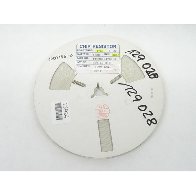 5000x Chip Resistor Widerstände 470 Ohm / 1/8W 0805 / FTM08054700FR - Maranos.de