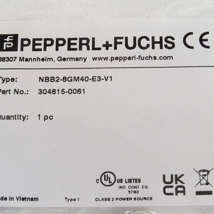 Pepperl+Fuchs 304615-0061 Induktiver Sensor NBB2-8GM40-E3-V1 / Neu OVP - Maranos.de
