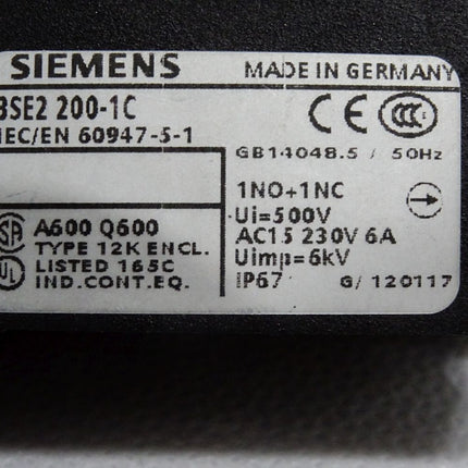 Siemens 3SE2200-1C 3SE2 200-1C Positionsschalter - Maranos.de