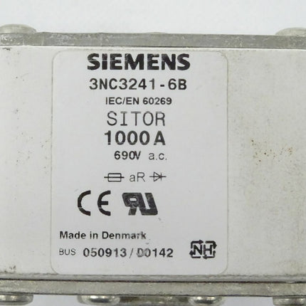 Siemens 3NC3241-6B SITOR 1000A / 690V Sicherungseinsatz 3NC3 241-6B - Maranos.de