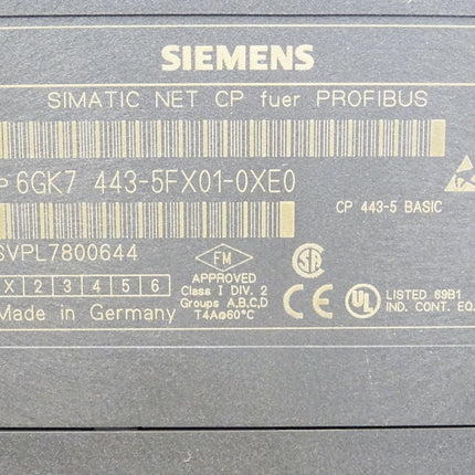 Siemens Simatic Net CP für Profibus 6GK7443-5FX01-0XE0 6GK7 443-5FX01-0XE0 - Maranos.de