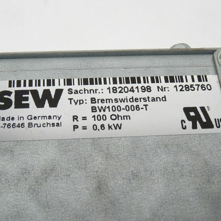 SEW Eurodrive Bremswiderstand BW100-0006-T / 1820498 / 0,6kW 100 Ohm - Maranos.de