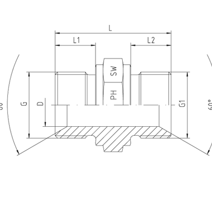 PH 1050510-08-08 Gerader Adapter 511162 - Maranos.de