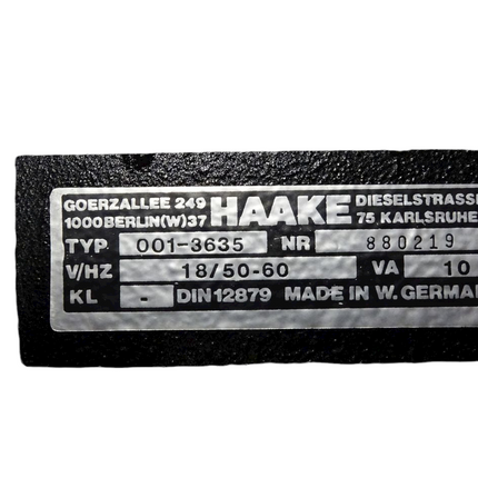 Haake 001-3635 18V 50-60Hz 10VA / PG242 Programmer - Maranos.de