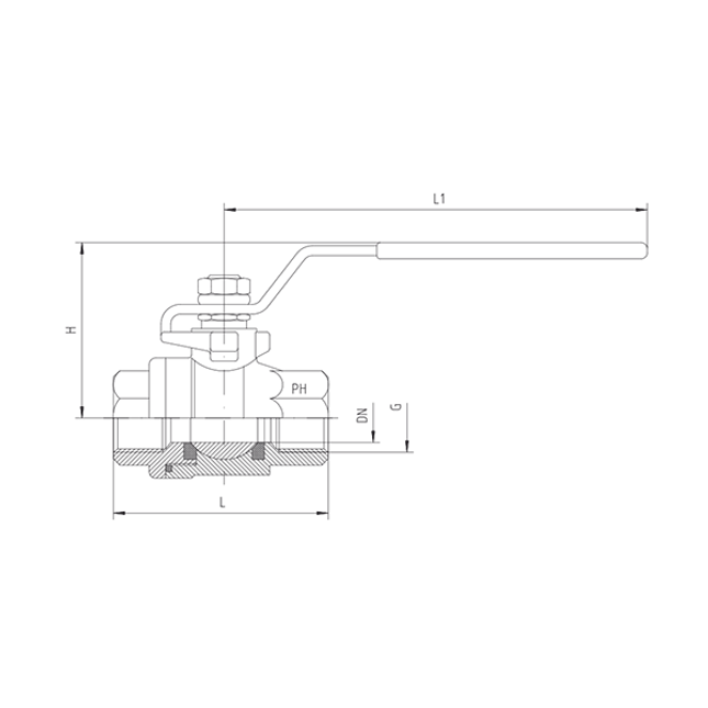 PH KH-G 1/2" Volle Bohrung Rubrik 13.24 - Maranos.de