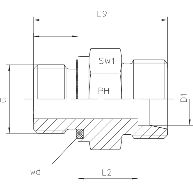 PH GE-LR-42-G 1 1/4"-wd Gerader Adapter 433308 - Maranos.de