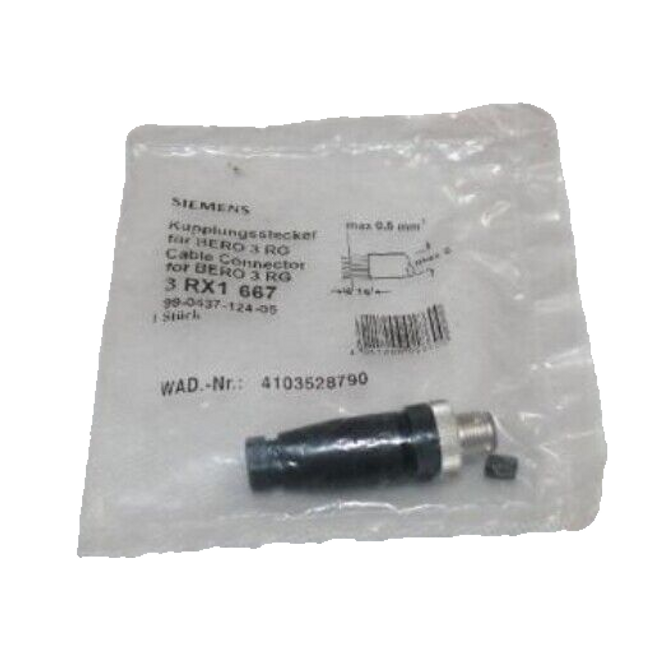 Siemens 3RX1667 Kupplungsstecker für BERO 3 RG/ Connector 3 RG / 3 RX1 667 - Maranos.de