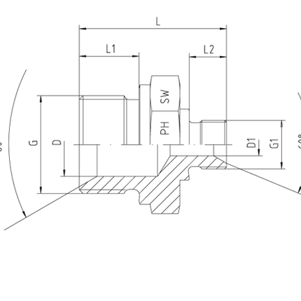 PH 1050510-06-04 Gerader Adapter 4571 - Maranos.de
