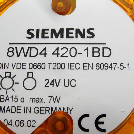 Siemens 8WD4420-1BD Blinklichtelement gelb / Unbenutzt - Maranos.de