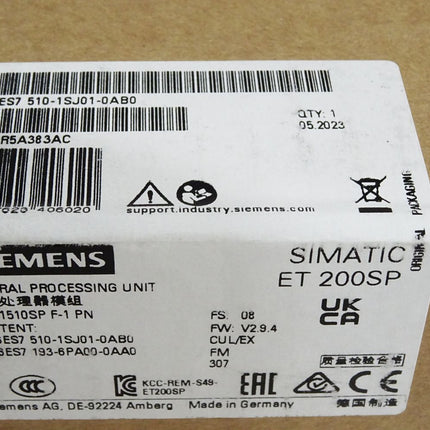 Siemens ET200SP CPU1510SP F-1 PN 6ES7510-1SJ01-0AB0 6ES7 510-1SJ01-0AB0 / Neu OVP versiegelt - Maranos.de
