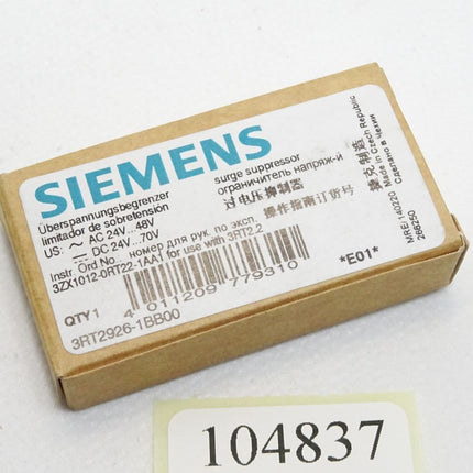 Siemens Überspannungsbegrenzer 3RT2926-1BB00 / Neu OVP - Maranos.de