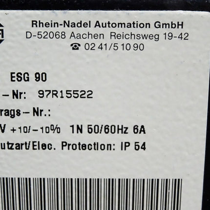 RNA Rhein-Nadel Automation ESG90 ESG 90 - Maranos.de