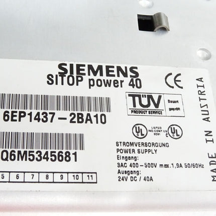 Siemens Sitop Power40 6EP1437-2BA10 - Maranos.de