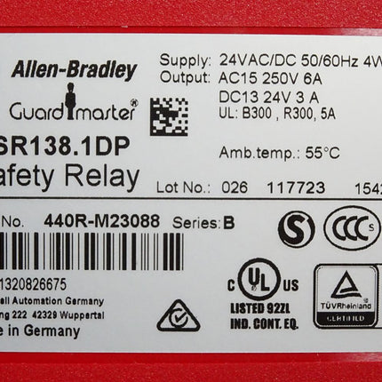 Allen Bradley Guard Master MSR138.1DP Safety Relay 440R-M23088 / Neu OVP - Maranos.de