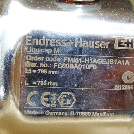 Endress+Hauser LIQUICAP M FEI50H FMI51-H1AGEJB1A1A 785mm Kapazitive Füllstandsmessung / Neu OVP - Maranos.de