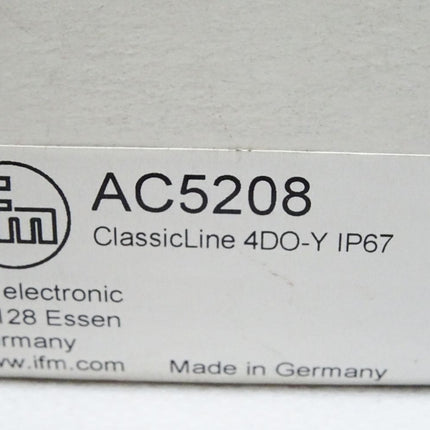Ifm electronic AC5208 AS-Interface Modul ClassicLine  4DO-Y IP67 / Neu OVP - Maranos.de