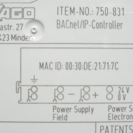 Wago 750-831 Controller BACnet/IP - Maranos.de
