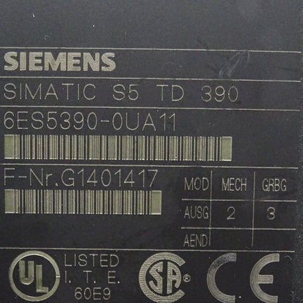 Siemens S5 TD390 Panel Text Display 6ES5390-0UA11 6ES5 390-0UA11 - Maranos.de