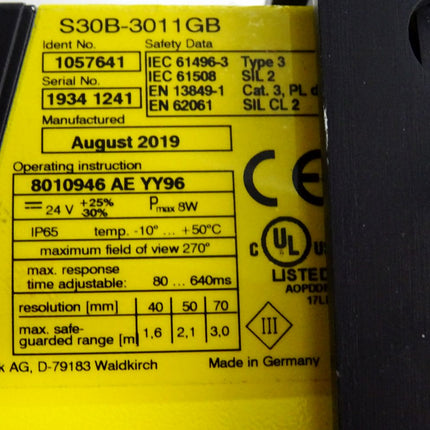 Sick S30B-3011GB Sicherheitslaserscanner / Neuwertig - Maranos.de