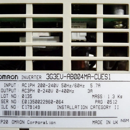 Omron Inverter 3G3EV-AB004MA-CUES1 0.4kW - Maranos.de