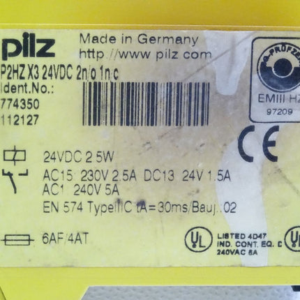 Pilz 774350 Sicherheitsschaltgerät P2HZ X3 24VDC 2n/o 1n/c - Maranos.de
