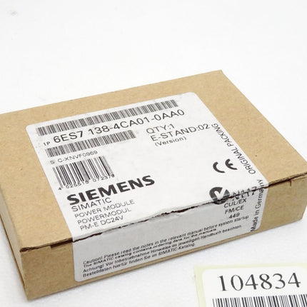 Siemens 6ES7138-4CA01-0AA0 6ES7 138-4CA01-0AA0 / Neu OVP - Maranos.de
