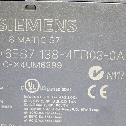 Siemens Elektronikmodul für ET200S 6ES7138-4FB03-0AB0 6ES7 138-4FB03-0AB0 - Maranos.de