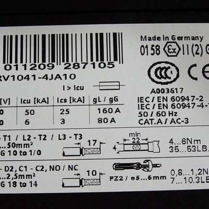 Siemens 3RV1041-4JA10 Leistungsschalter - Maranos.de