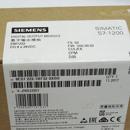 Siemens S7-1200 6ES7222-1BF32-0XB0 6ES7 222-1BF32-0XB0 Neu OVP versiegelt - Maranos.de