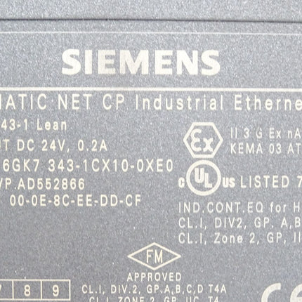 Siemens 6GK7343-1CX10-0XE0 Kommunikationsprozessor CP 343-1 Lean - Maranos.de