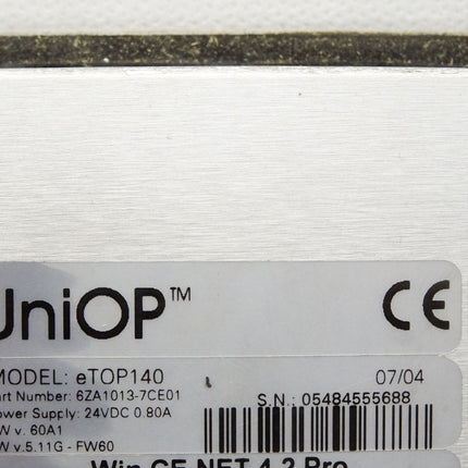 UniOP eTOP140 6ZA1013-7CE01 Panel -Defekt - Maranos.de