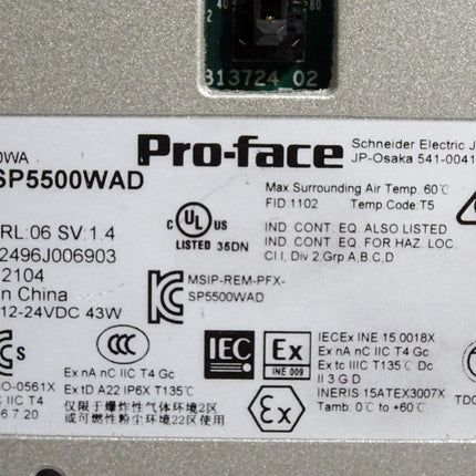 ProFace Schneider Advanced Touch-Display resistiv SP-5500WA PFXSP5500WAD - Maranos.de
