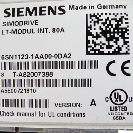 Siemens Simodrive LT-Modul INT.80A 6SN1123-1AA00-0DA2 Version A - Maranos.de