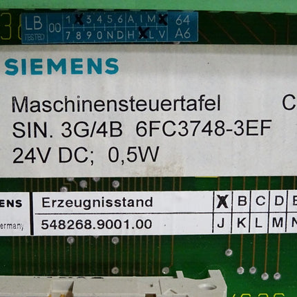 Siemens Maschinensteuertafel 6FC3748-3EF - Maranos.de