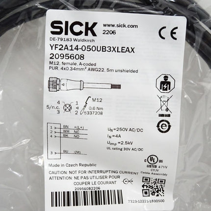 Sick 2095608 YF2A14-050UB3XLEAX Sensor-/Aktor-Leitung / Neu OVP - Maranos.de