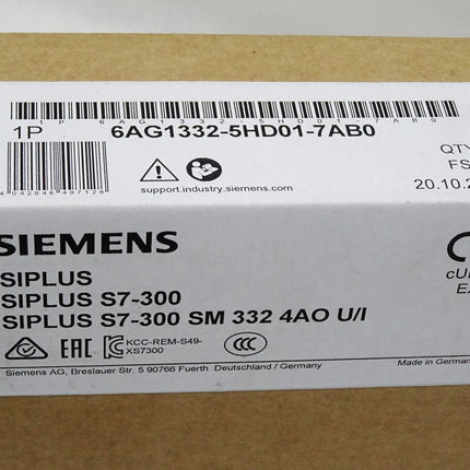 Siemens Siplus S7-300 SM332 6AG1332-5HD01-7AB0 Neu OVP versiegelt - Maranos.de
