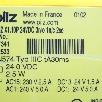 Pilz Sicherheitsschaltgerät 777341 P2HZ X1.10P 24VDC 3n/o 1n/c 2so / Neu OVP - Maranos.de