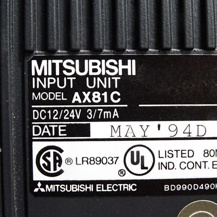 Mitsubishi Melsec Input Unit AX81C Programmable Controller A6DIN1C - Maranos.de